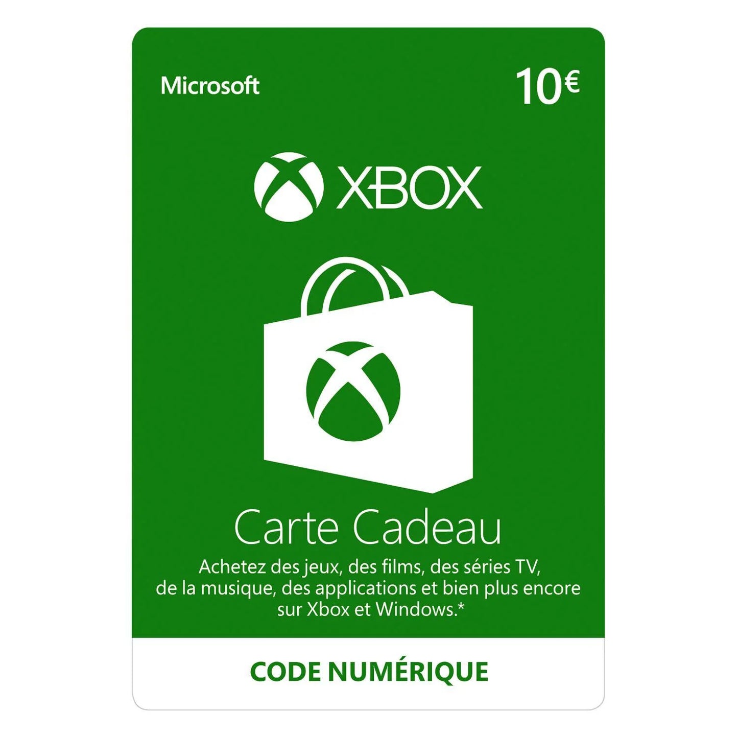 Carte Xbox 10€