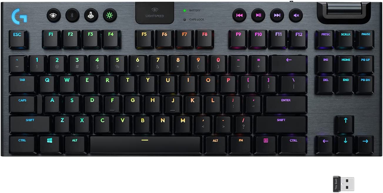 Logitech G915 TKL Clavier gaming mécanique RVB sans fil LIGHTSPEED