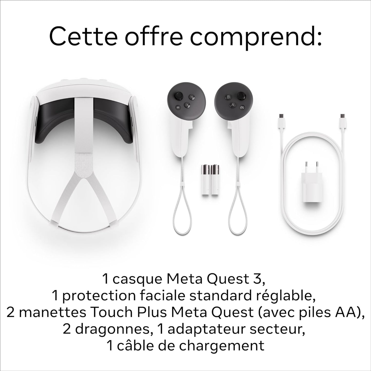 Meta Quest 3 128 Go - Casque VR pour la réalité mixte