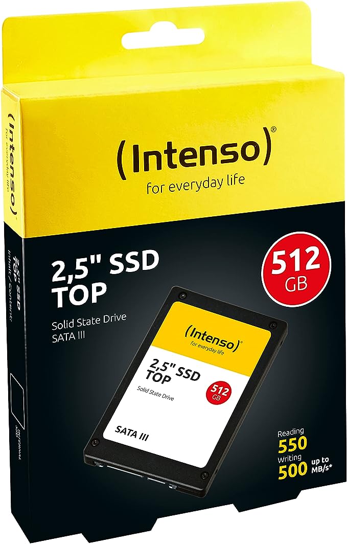 Intenso SSD Top Performance 512 Go 2,5" SATA III 550 Mo/s