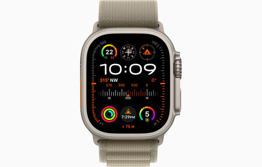 Apple Watch Watch Ultra 2 49 mm Boîtier Titanium Olive Boucle Alpine  Maroc