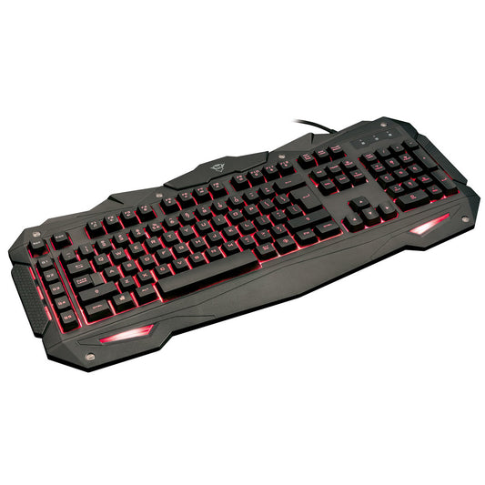 Clavier Trust GXT 840 Myra Gamer Led Lumineux - Anti Ghosting, 12 Touches Multimédias, 5 touches macros programmables - AZERTY