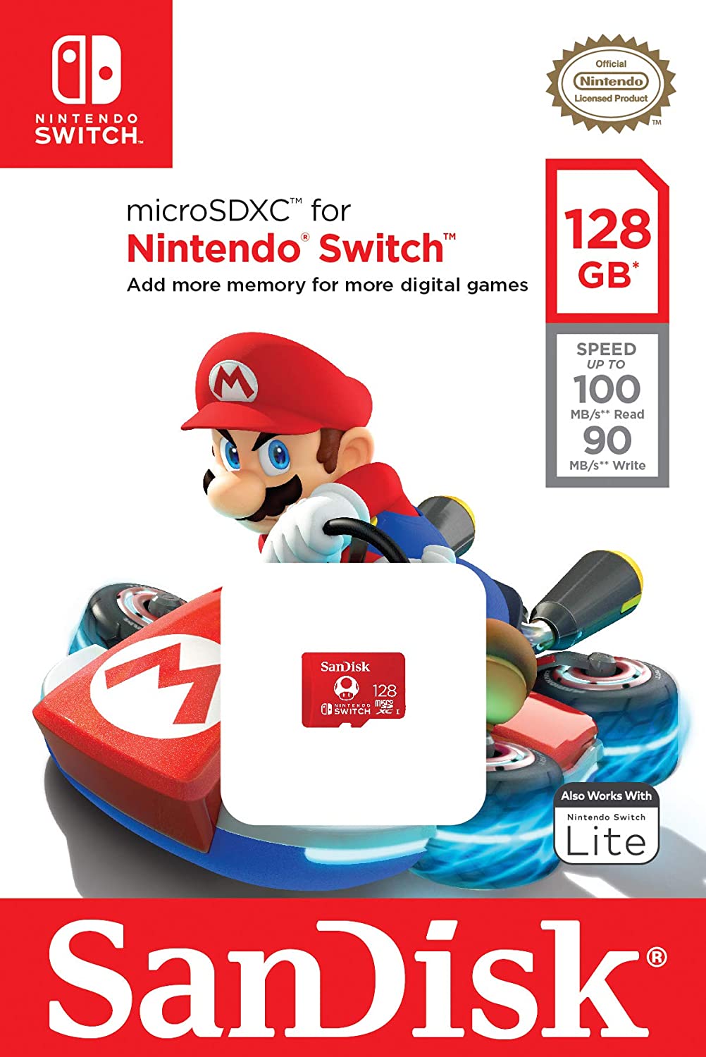 Carte microSDXC SanDisk 128 GB – Nintendo Switch