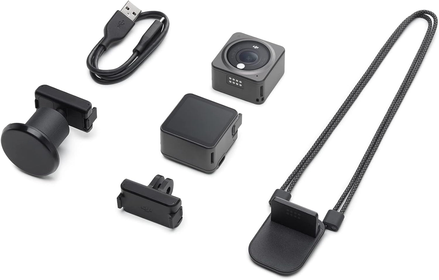 DJI Action 2 Dual-Screen Combo - Caméra d'action 4K avec un module d'extension de batterie, des accroches magnétiques, stabilisation