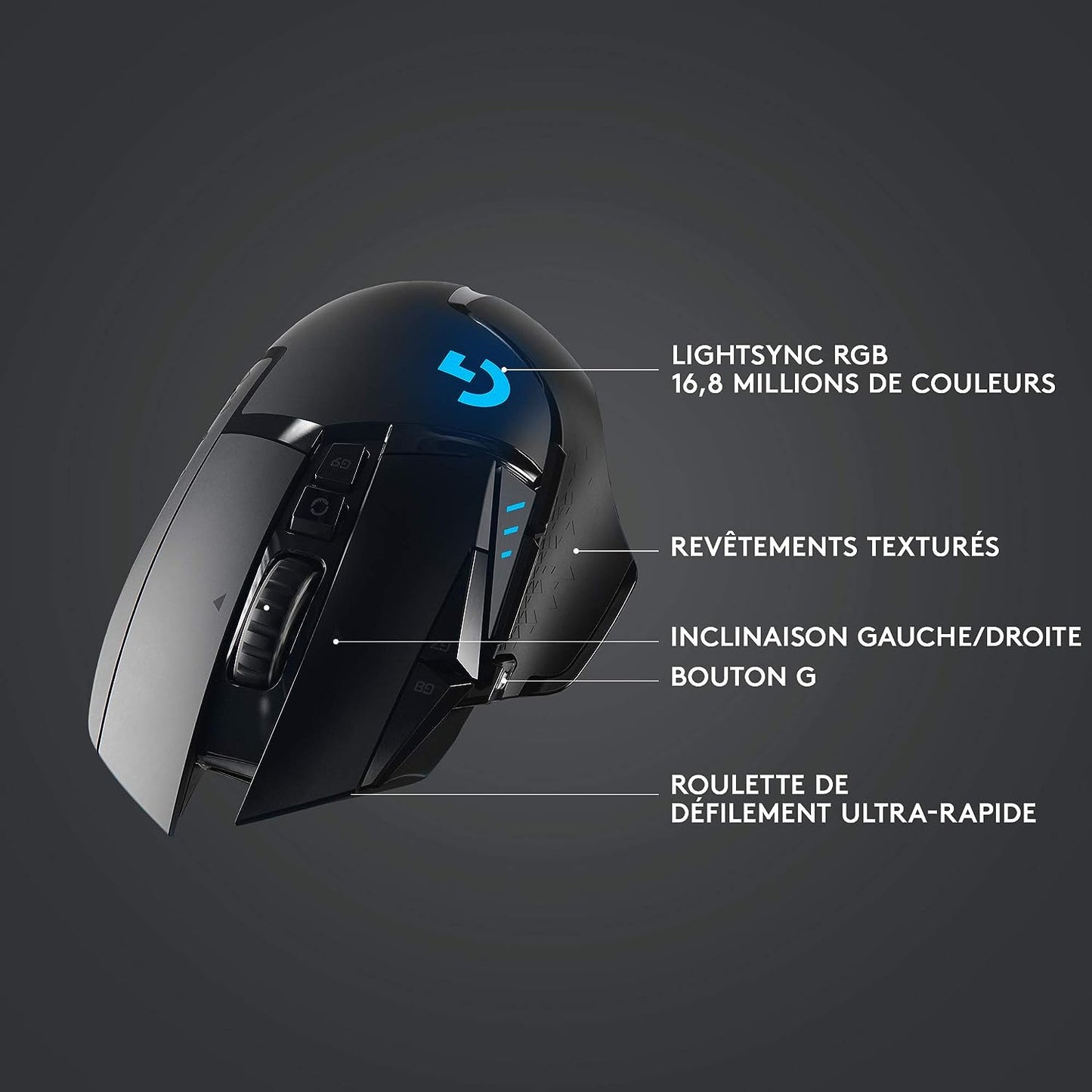 Logitech G502 LIGHTSPEED Souris Gamer sans Fil 25 600 PPP RGB 11 Boutons Programmables