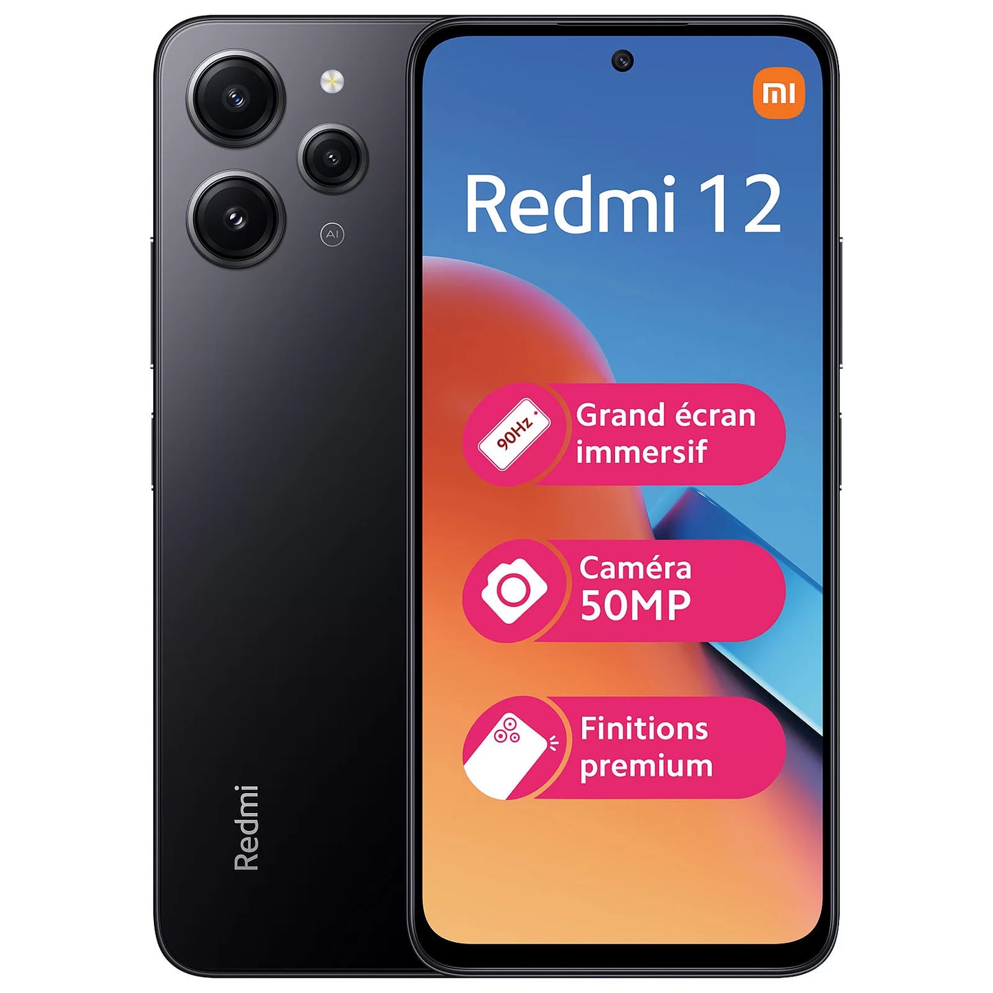 Redmi 12 8Go Ram 256Go NFC Dual SIM 6.79" FHD+ Display - Midnight Black - Noir Minuit