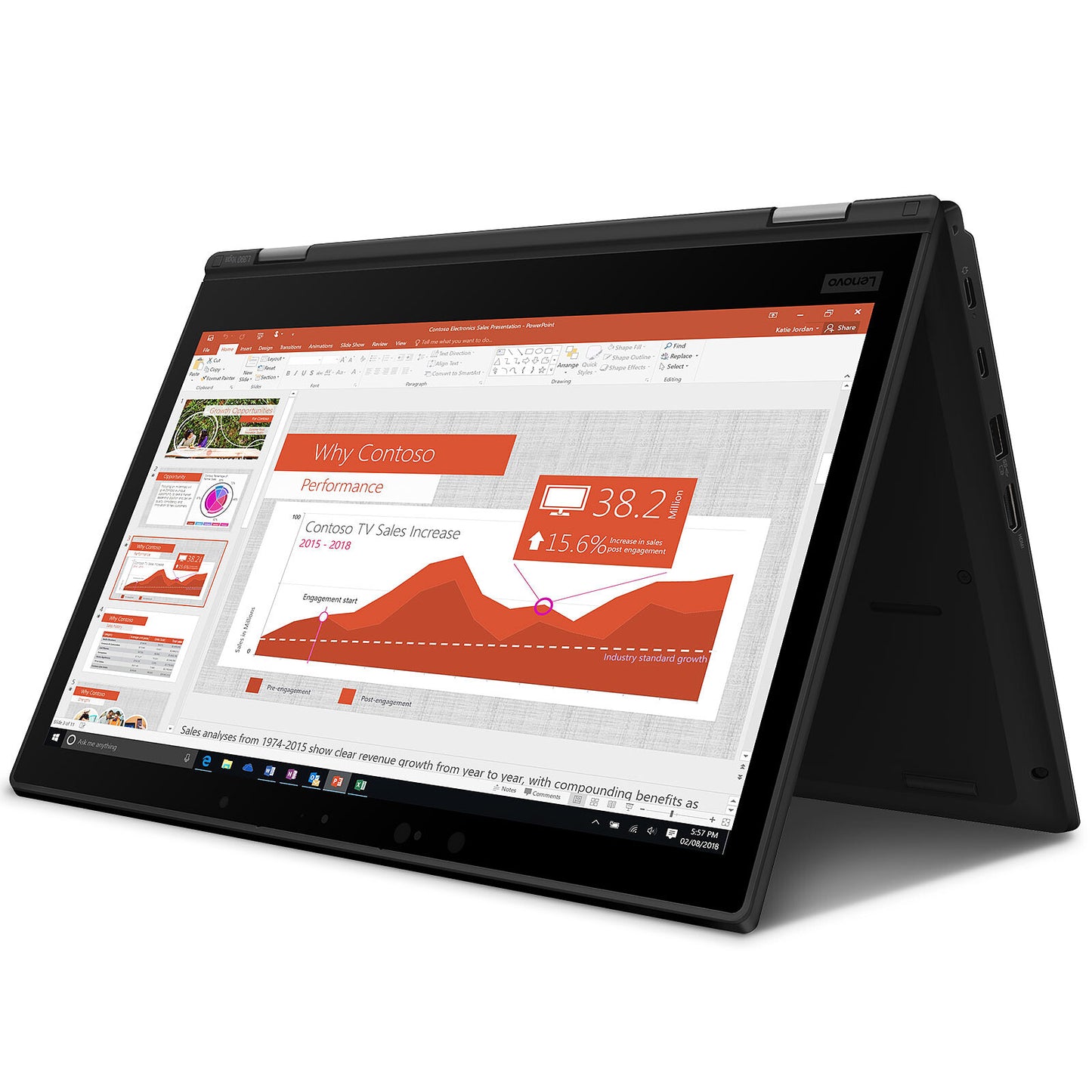 LENOVO THINKPAD L390 YOGA 13" Tactile Intel Core i3-8145U  8Go Ram 256 GO SSD AZERTY SB SC