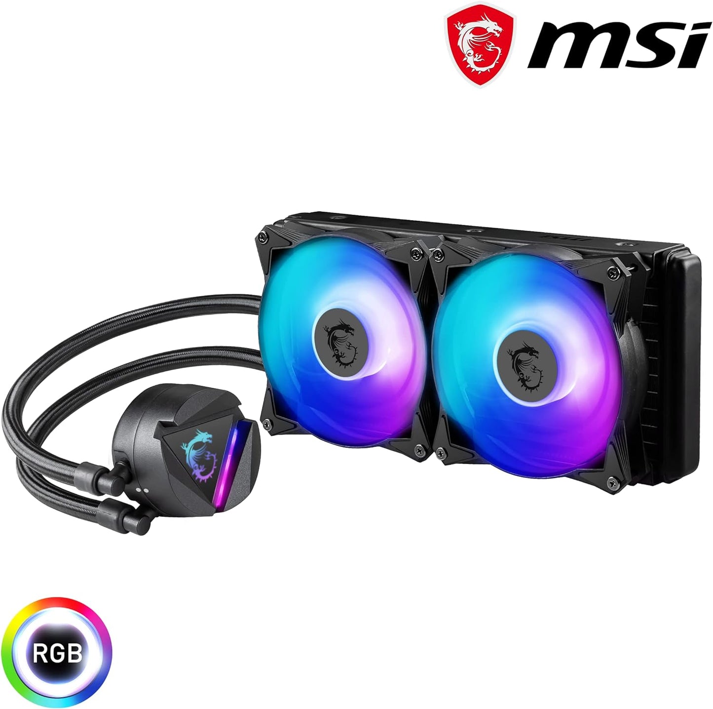 MSI MAG CORELIQUID 240R V2 240mm AIO Watecooling Dual 120mm ARGB PWM Fans