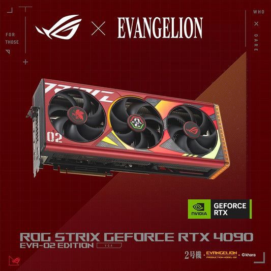 ROG Strix GeForce RTX 4090 24GB GDDR6X OC EVA-02 Édition EVANGELION Limitée