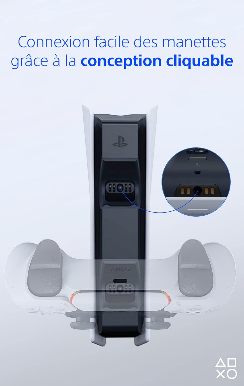 Station de rechargement sans fil Sony DualSense pour PS5 Noir et