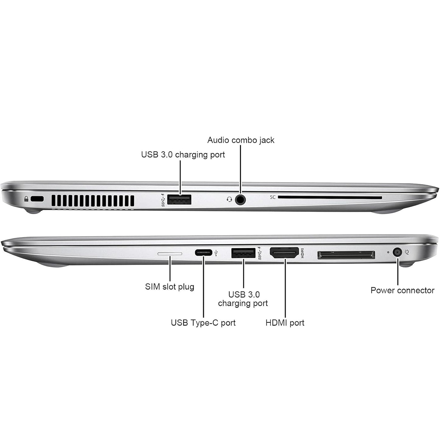 HP EliteBook Folio 1040 G3 14" Core i7-6600U 4 Go Ram 256 Go SSD AZERTY SB SC