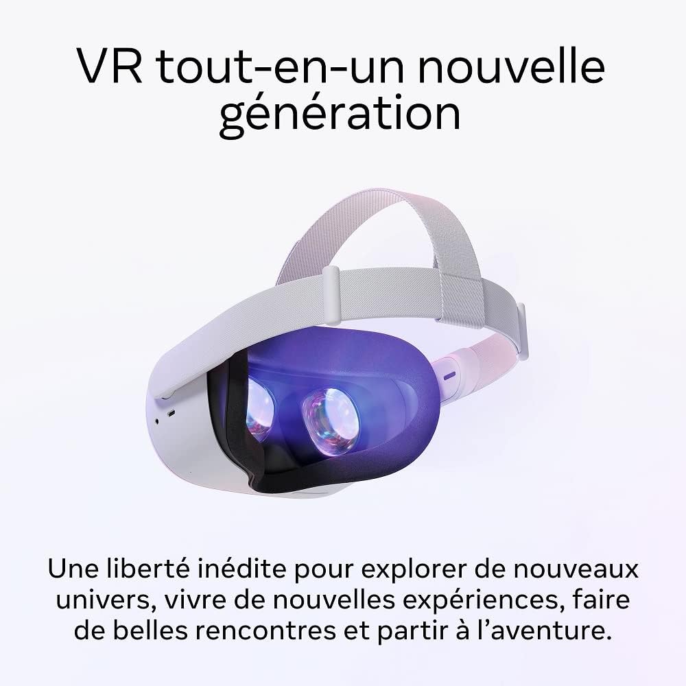 Meta Quest 2 128 Go VR  -  Casque de réalité virtuelle tout-en-un BO