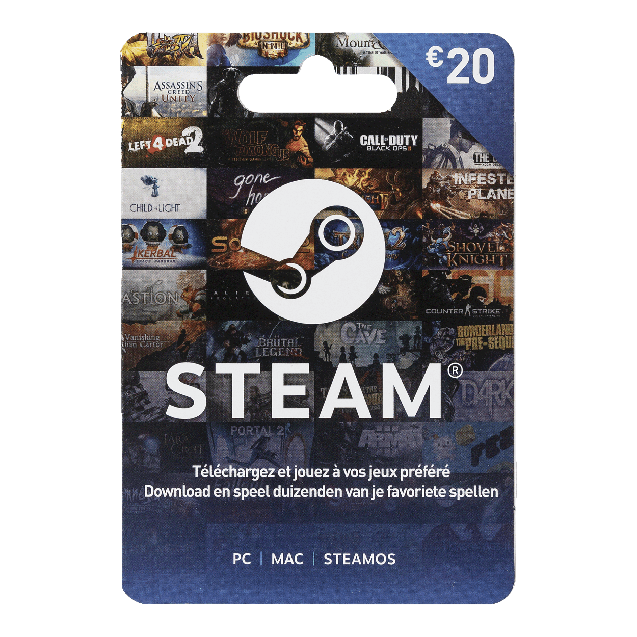 Carte Steam 20 euro