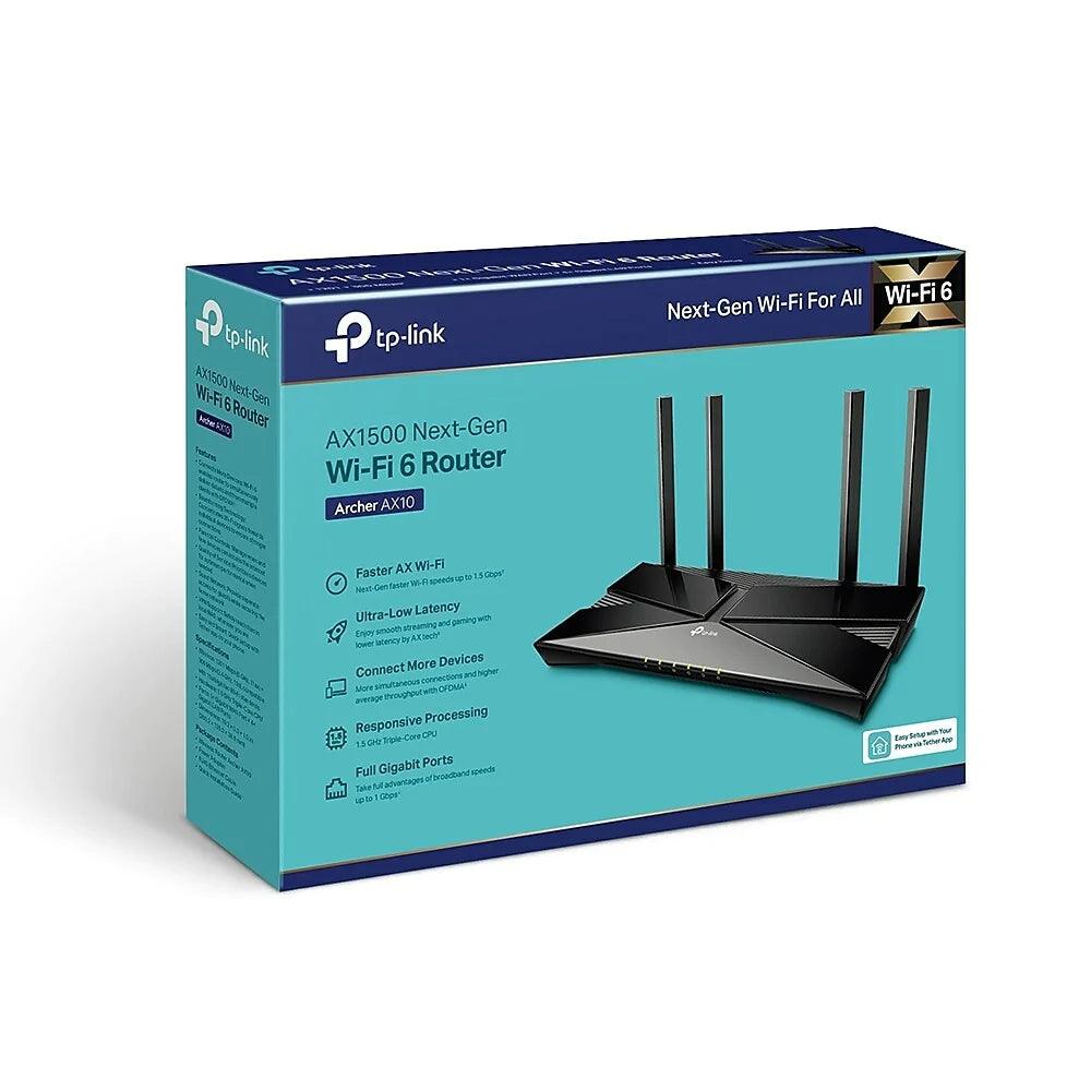 TP-Link Routeur WiFi 6 - AX 1500 Mbps Bi-bande Gigabit Archer AX10 - Access Point 4 ports LAN Gigabits